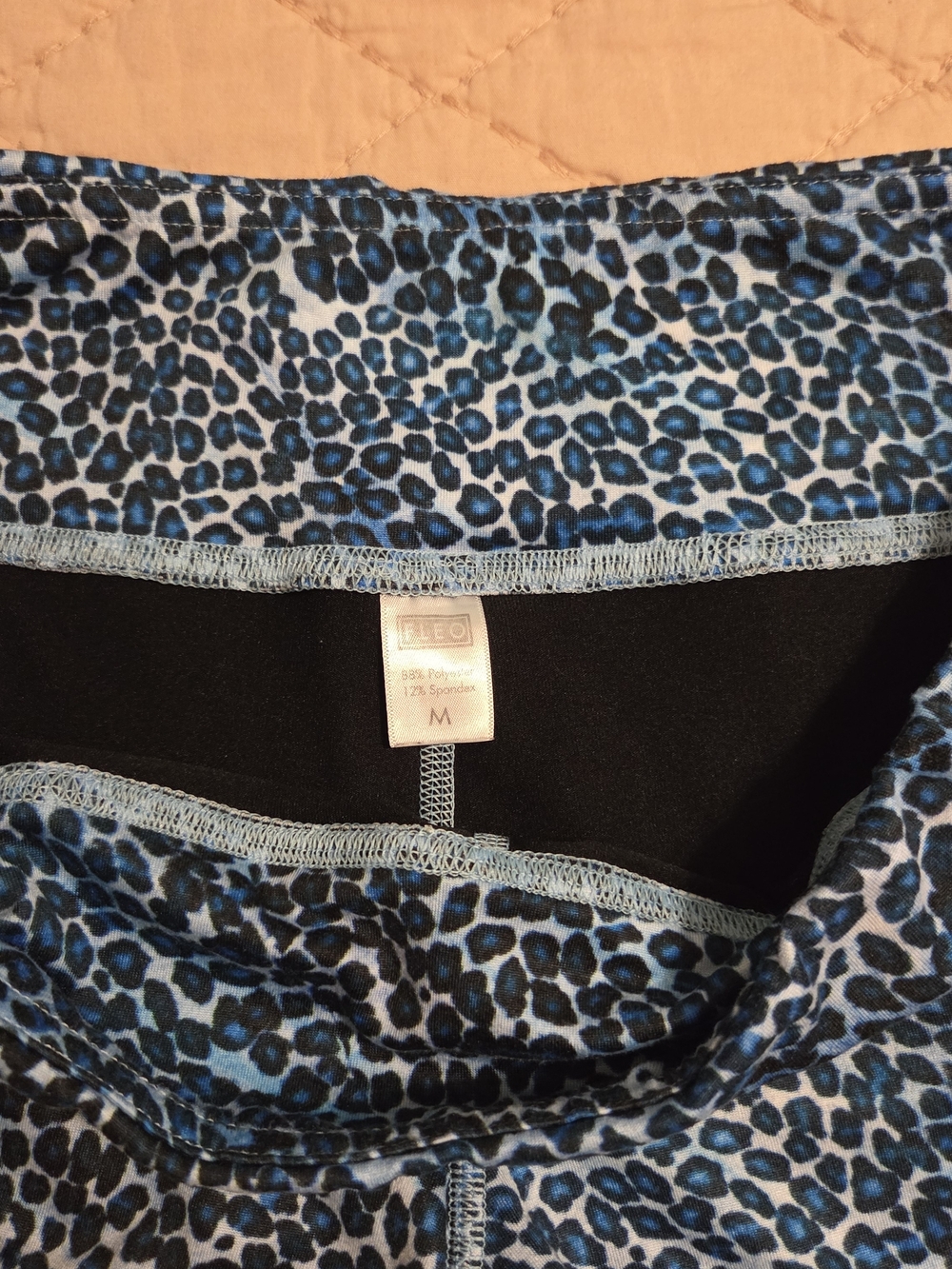 FLEO Blue Leopard Print Double Lined Shorts